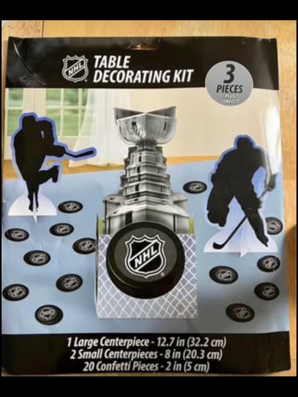 NHL Blue and Black Hockey Table Decorating Kit